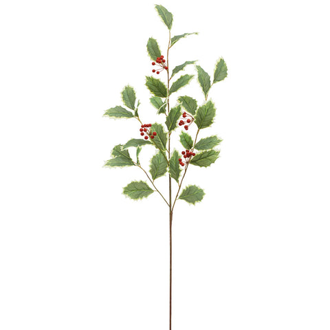32" Holly Spray with Berries