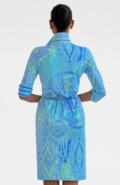 Twist & Shout Dress - Grand Bazaar Turquoise
