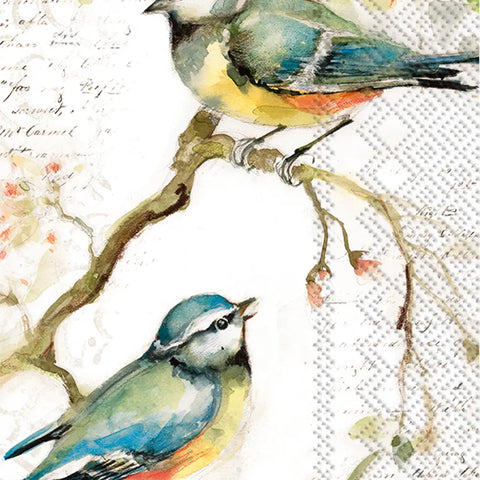 Happy Little Titmice Guest Towels