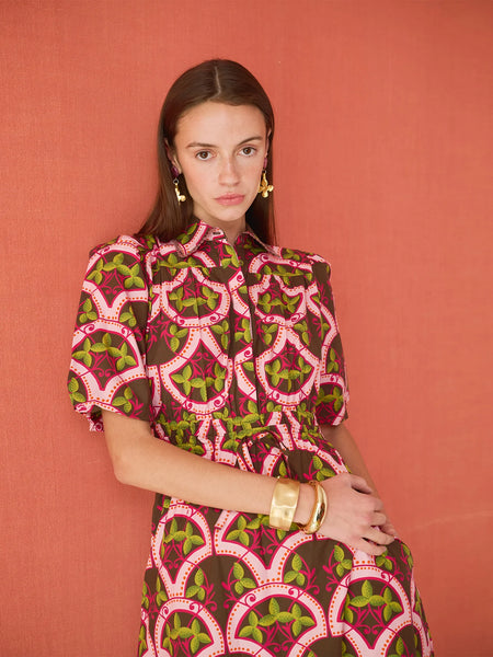 Banyan Puff Sleeve Midi Dress