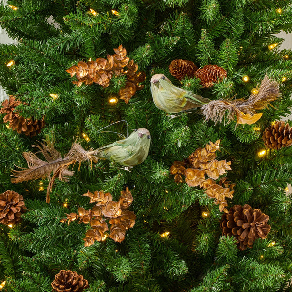 14" Deer Valley Feather Bird Clip Ornament