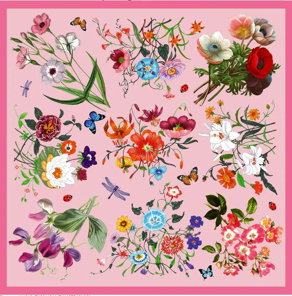 La Vie en Rose Silk Scarf | Pink