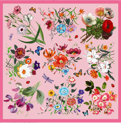 La Vie en Rose Silk Scarf | Pink
