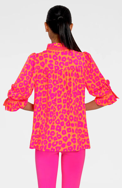 Ruffleneck Tunic - Me Jane - Orange