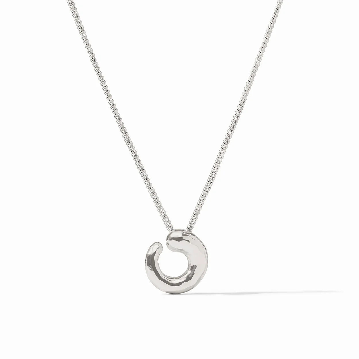 Solara Spiral Delicate Necklace | Silver