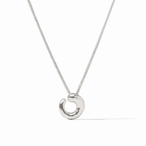 Solara Spiral Delicate Necklace | Silver