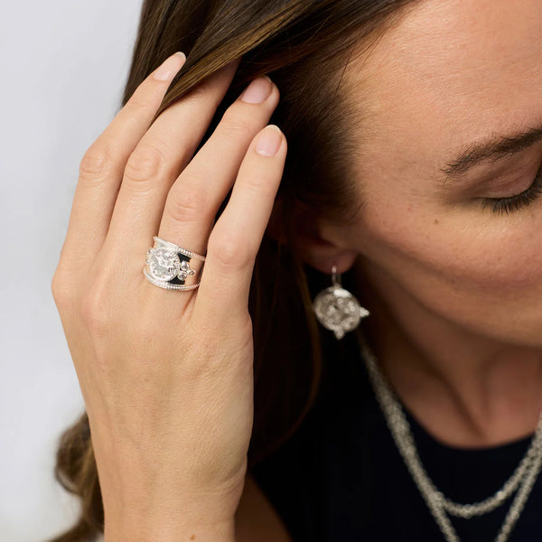 Coin Crest Ring | Silver