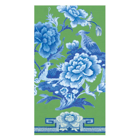Green and Blue Plate Paper Guest Towel Napkins
