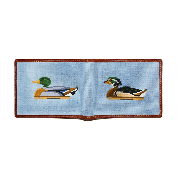Duck Decoys Needlepoint Wallet | Antique Blue