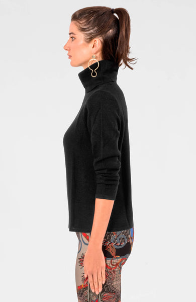 Knit Knit Turtleneck Sweater | Black