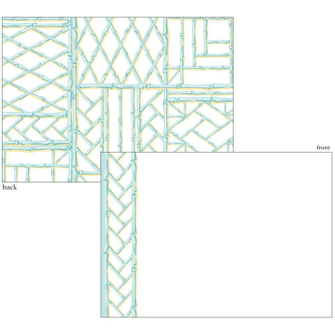 Bamboo Screen Robin's Egg Correspondence Cards