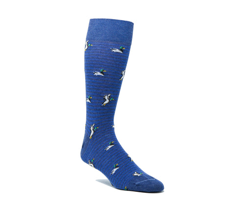Striped Duck Socks | Navy
