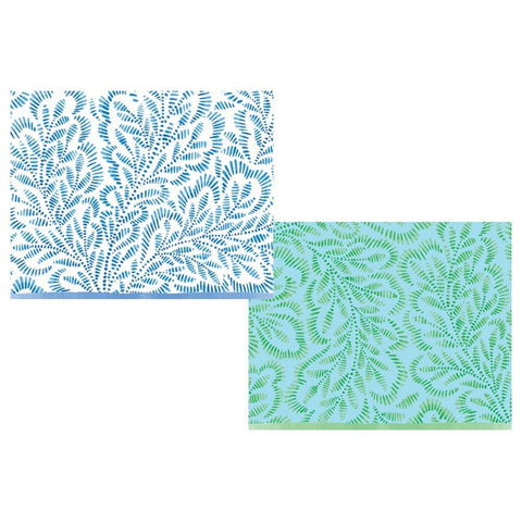Block Print Leaves Assorted Boxed Note Cards