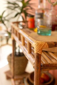 Cane Bar Cart