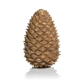 Golden Decorative Pinecone Figurine