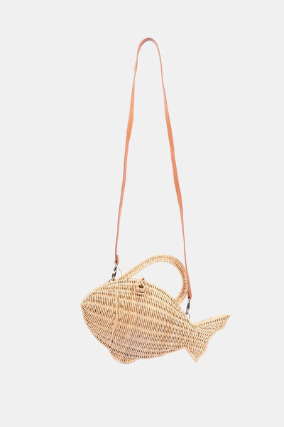 Nemo Rattan Fish Shaped Crossbody