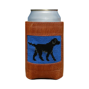Black Lab Needlepoint Can Cooler | Blueberry