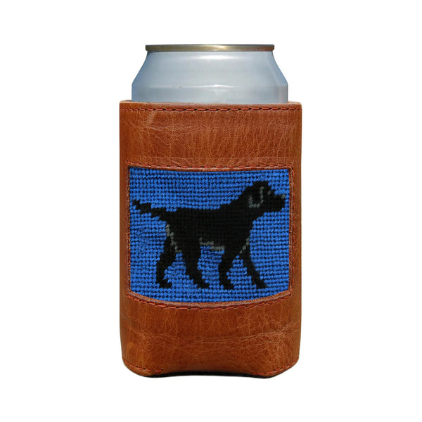 Black Lab Needlepoint Can Cooler | Blueberry