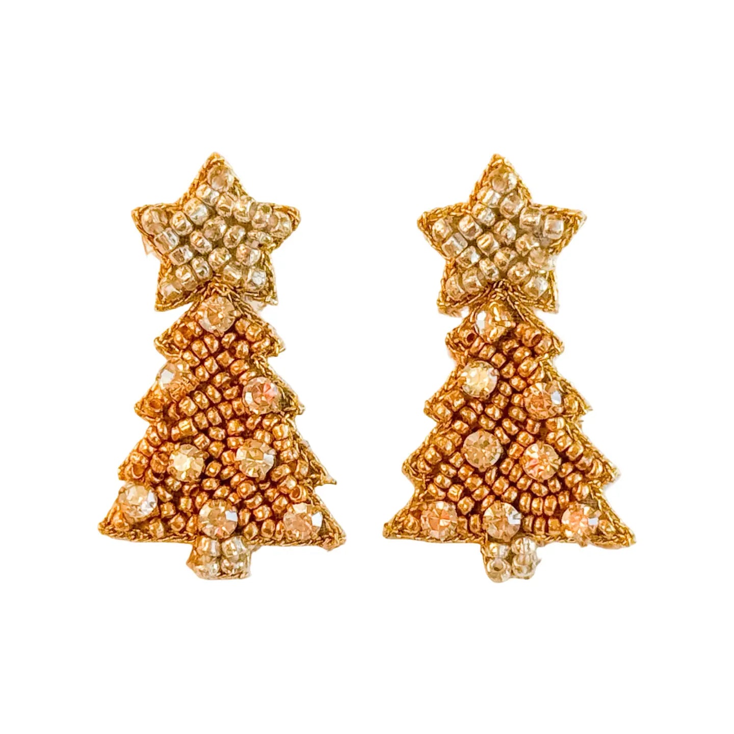 Twinkle Christmas Tree Earrings | Golden + Silver