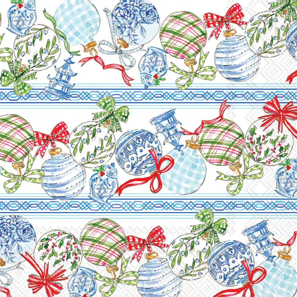 Blue Ornaments Lunch Napkins