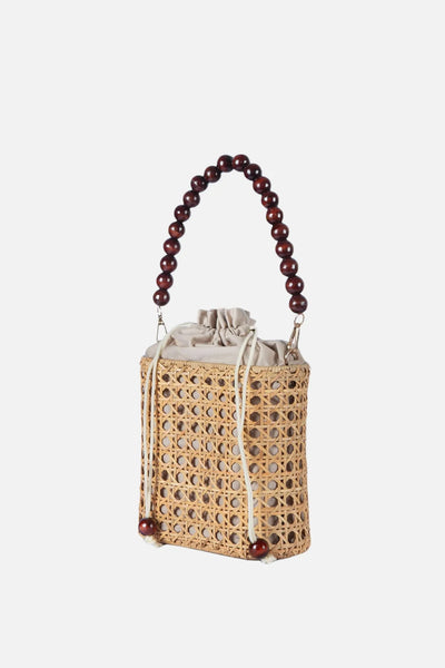 Amalfee Wood Bead Satchel