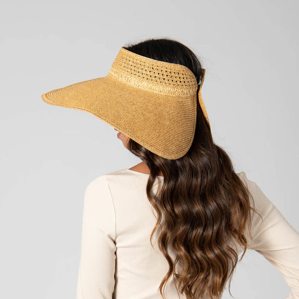 Everyday Full Coverage - Wide Brim Roll Up Visor | Toast