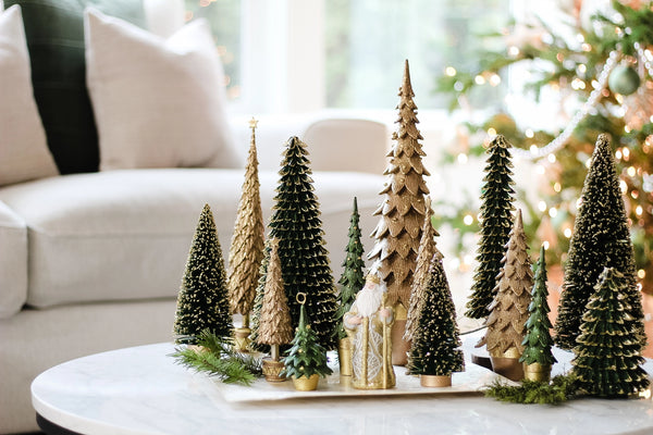 Antique Gold Neo Holly Topiary Tree with Star