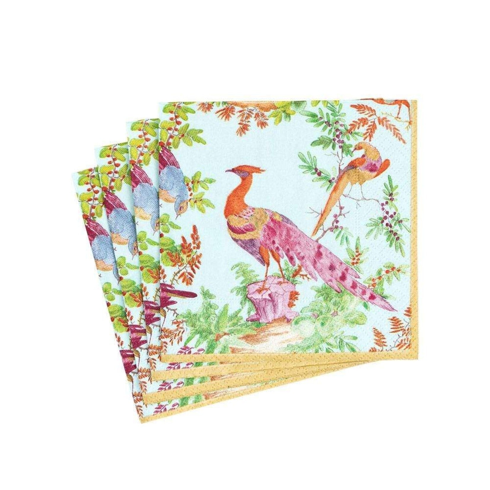 Chelsea Birds Celedon Paper Cocktail Napkins