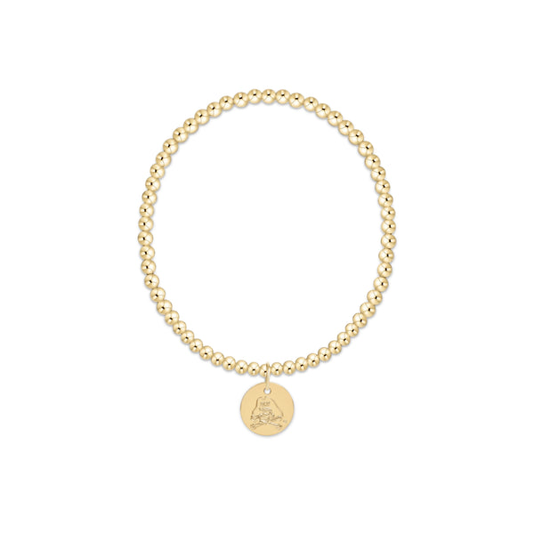 ecollegiate classic gold 3mm bracelet - east carolina university disc