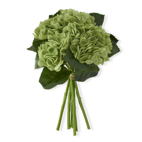 13 Inch Green Real Touch Hydrangea Bundle (6 Stem Bundle)