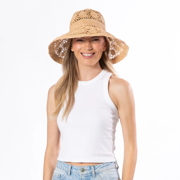Coast - Crochet Raffia Straw Bucket Hat