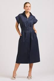 The Fifi Shirt Dress - French Navy