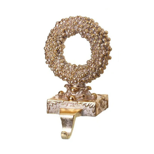 10" Resin Gilded Berry Tree/Wreath Stocking Holder