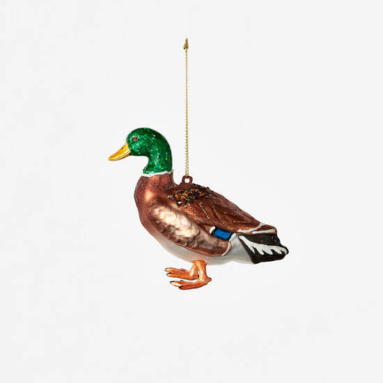Glass Mallard Ornament