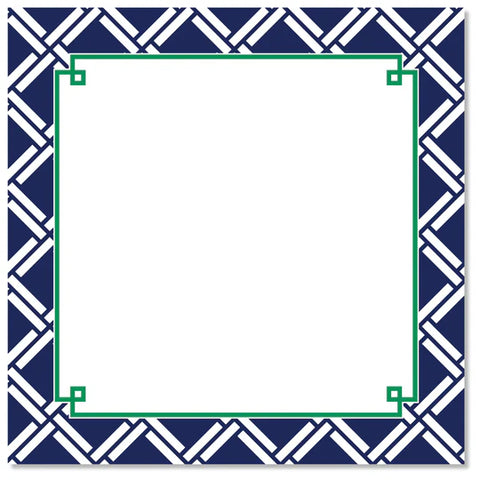Navy Bamboo + Green Slab Pad