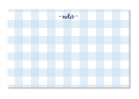 Carolina Blue Gingham + Navy Notes Slab Pad