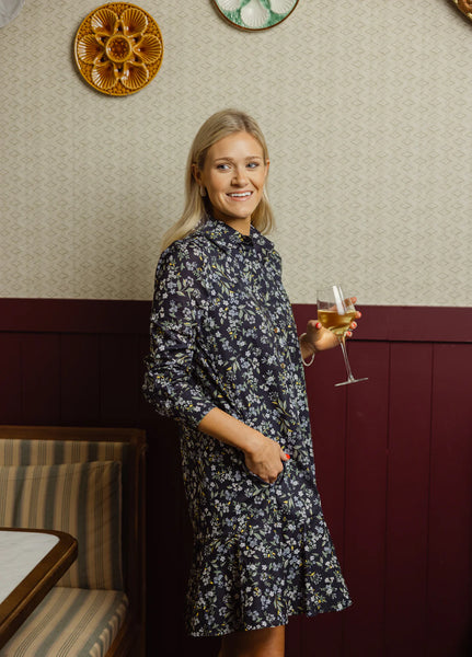 Iris Dress | Navy Fall Floral