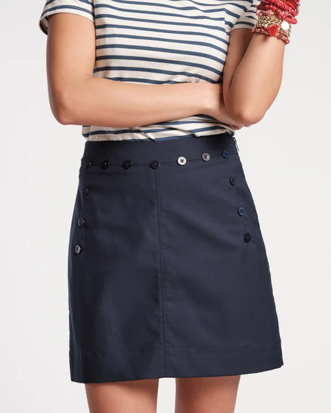 Super Striped Baby Tee | Navy/Oyster