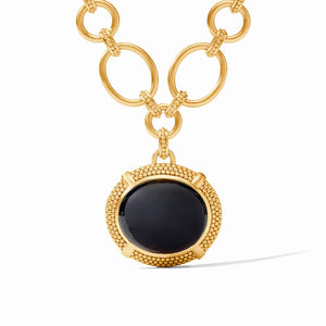 Cabochon Statement Necklace | Obsidian Black