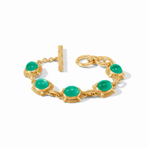 Cabochon Bracelet | Iridescent Emerald Green