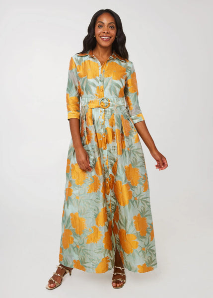 Cecilia Gown Mint Pansy Vine Organza