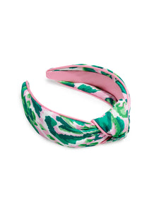Watercolor Knotted Headband | Green