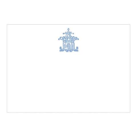 Pagoda Toile Blue Correspondence Cards