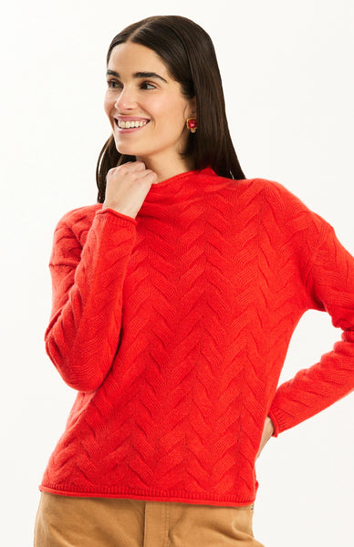 Gracie Cashmere Basketweave Sweater | Coralito