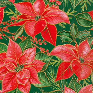 Christmas Poinsettia Guest Towels