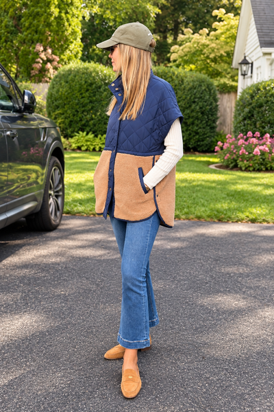 Cassidy Quilted Shearling Vest