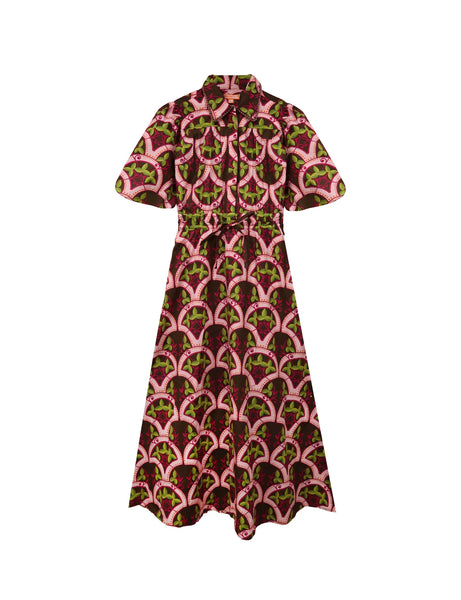 Banyan Puff Sleeve Midi Dress