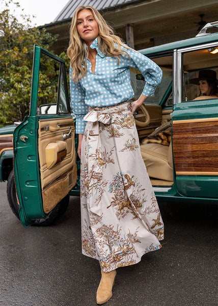 Maple Field & Feather© Brady Wrap Maxi Skirt