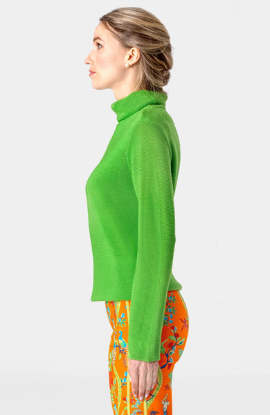 Knit Knit Turtleneck Sweater | Kelly