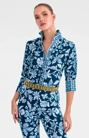Boyfriend Shirt - Stunning Stippling - Navy